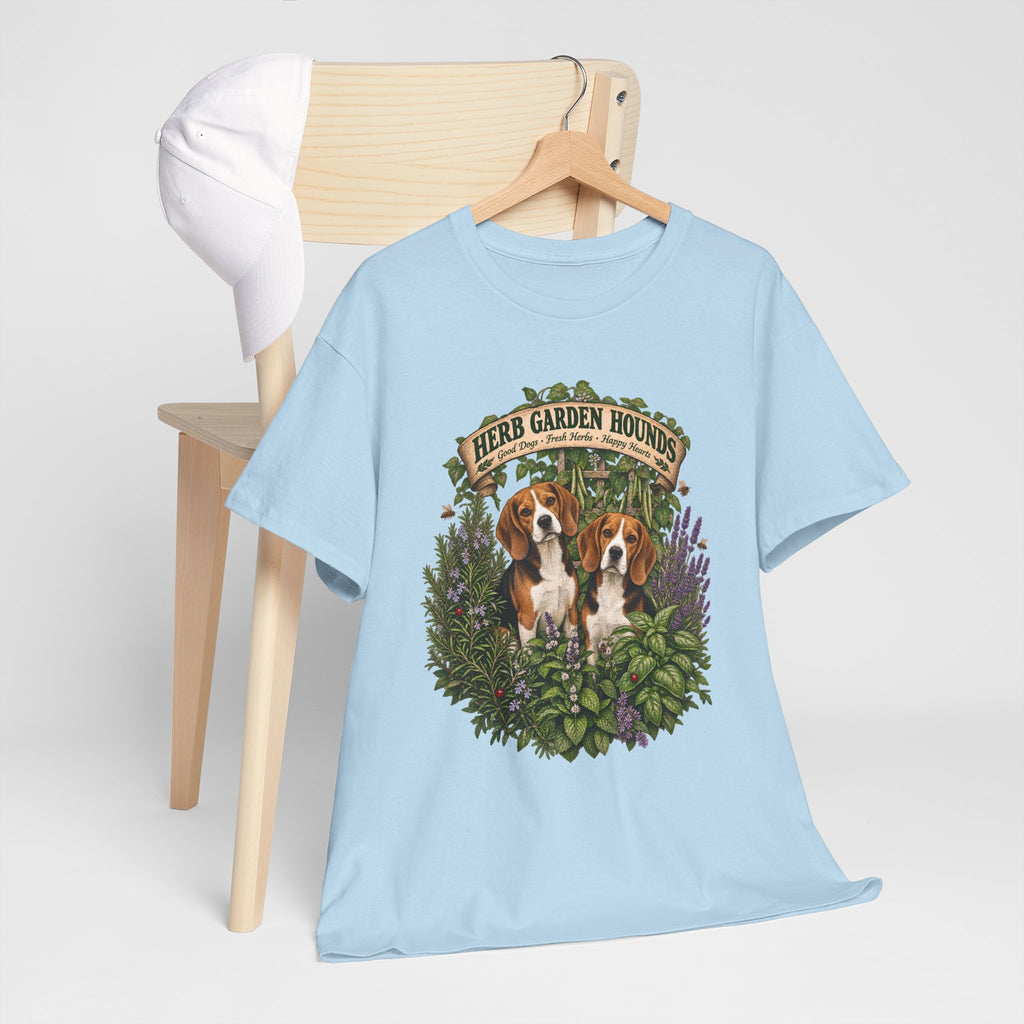 Herb Garden Hounds T-Shirt — Beagle Floral Gardening Tee