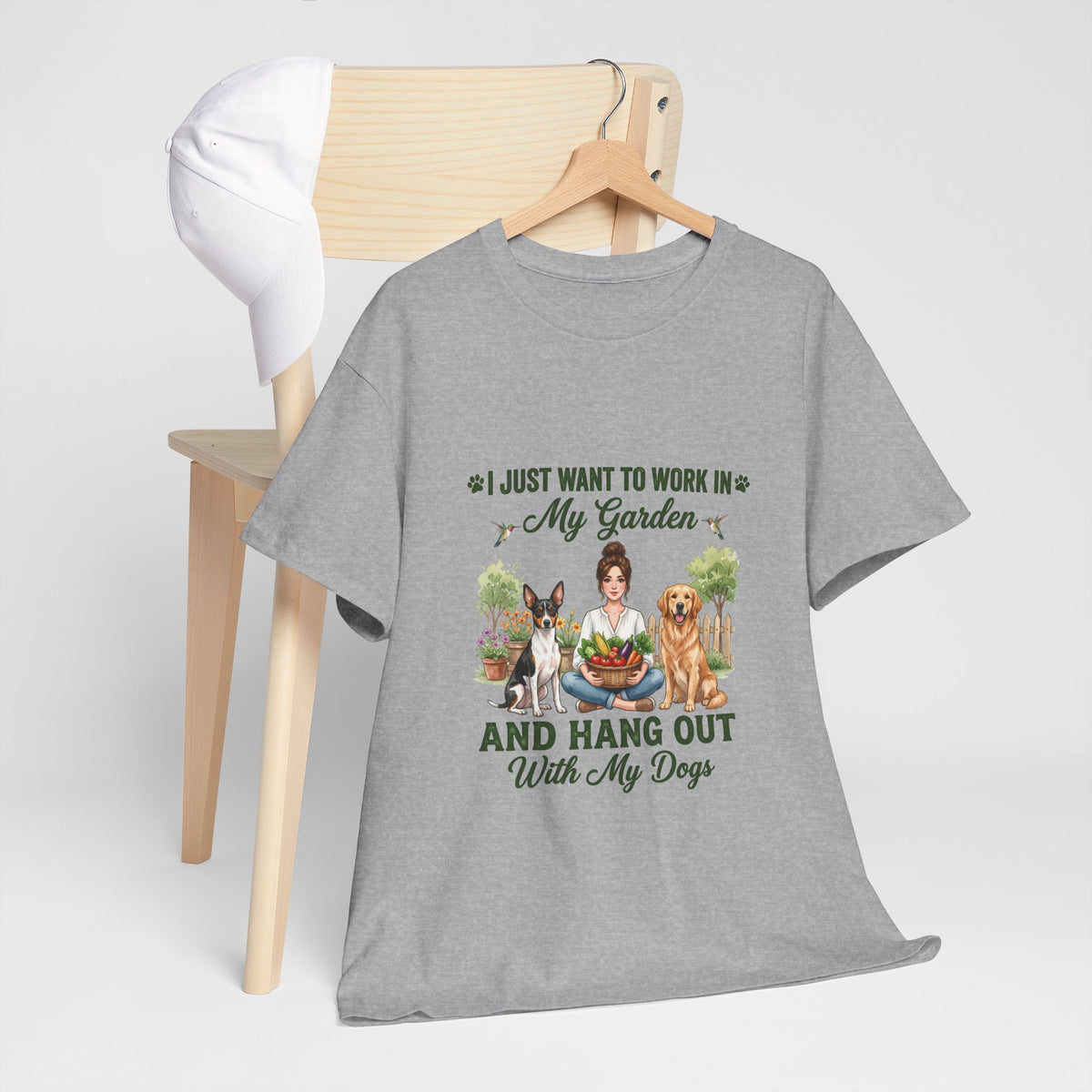 I Just Want To Work In My Garden And Hang Out With My Dogs Unisex T-Shirt