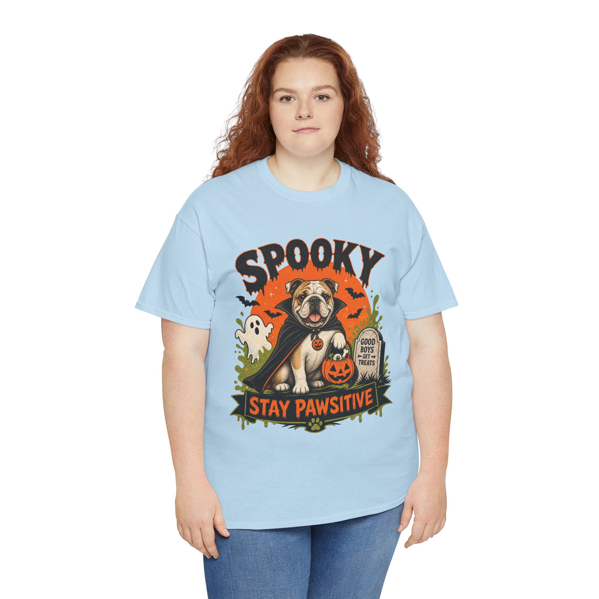 Spooky Stay Pawsitive Unisex T-Shirt