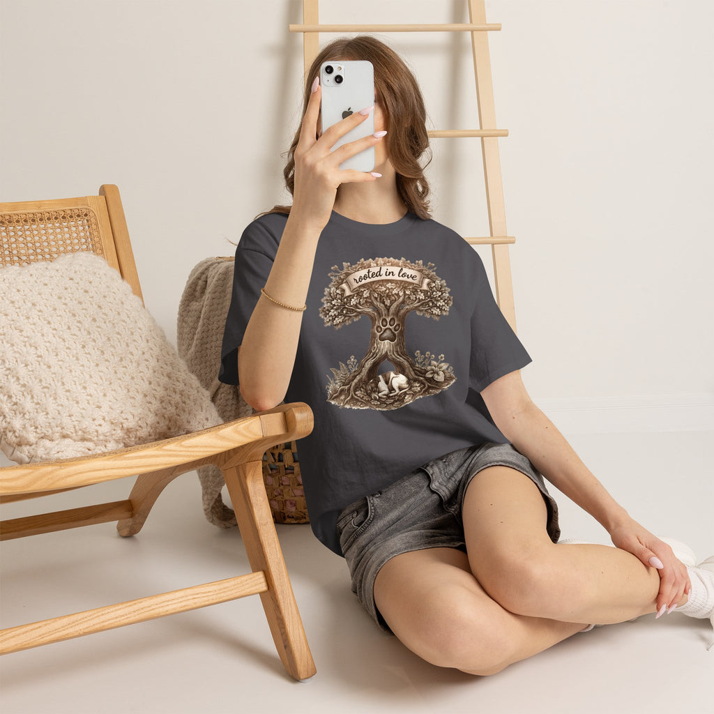 Rooted in Love Tree T-Shirt — Woodland Family & Pet Nature Tee