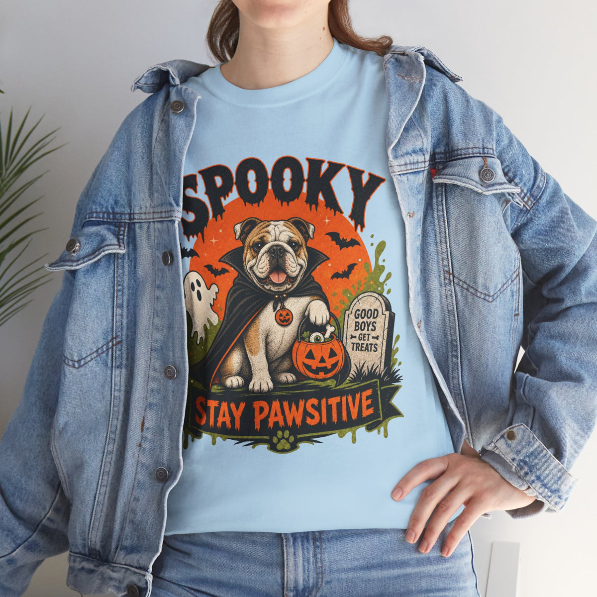Spooky Stay Pawsitive Unisex T-Shirt