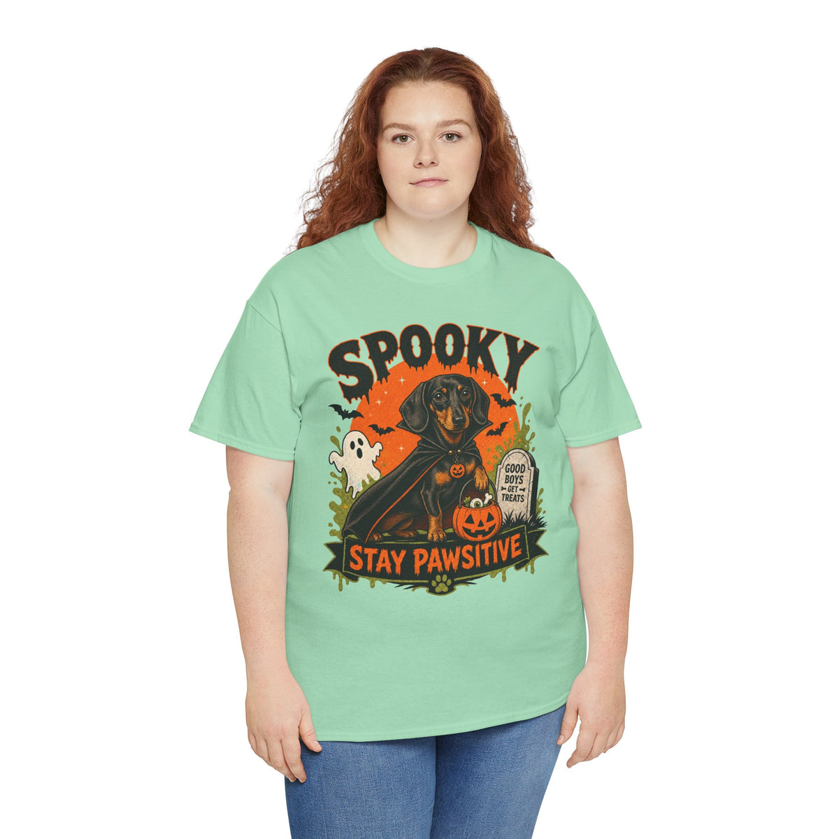 Spooky Stay Pawsitive Unisex T-Shirt