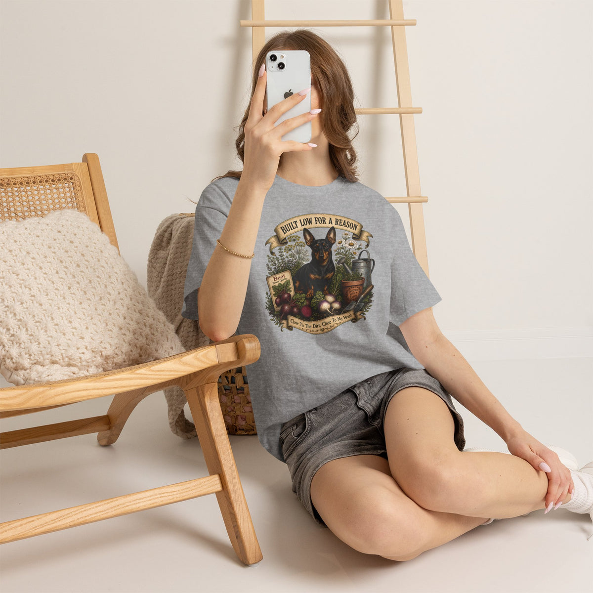 Built Low For A Reason Dachshund T-Shirt - Gardening & Dog Lover Tee