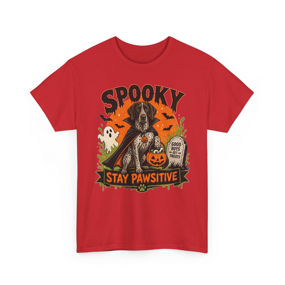 Spooky Stay Pawsitive Unisex T-Shirt