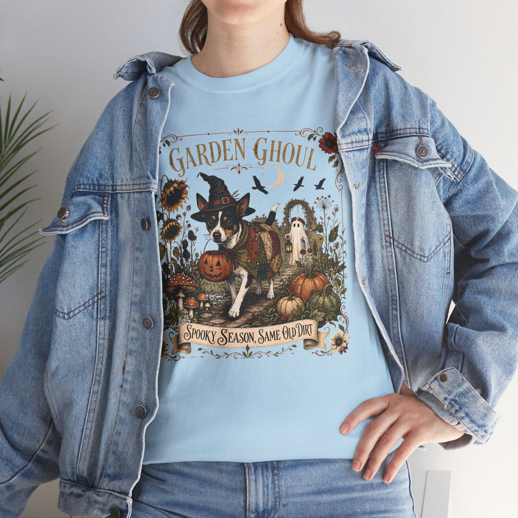 Garden Ghoul Spooky Season Same Old Dirt Unisex T-Shirt Rat Terrier