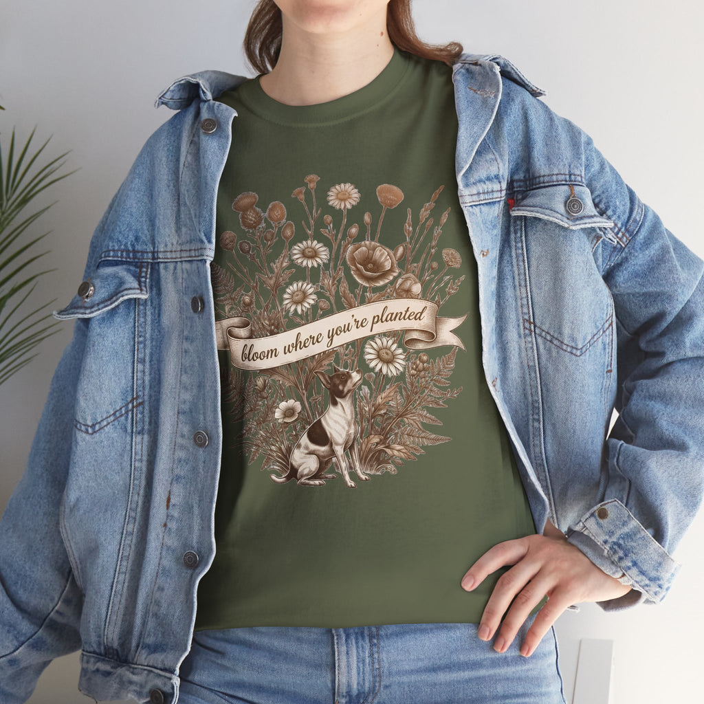 ‘Bloom Where You’re Planted’ Floral T‑Shirt