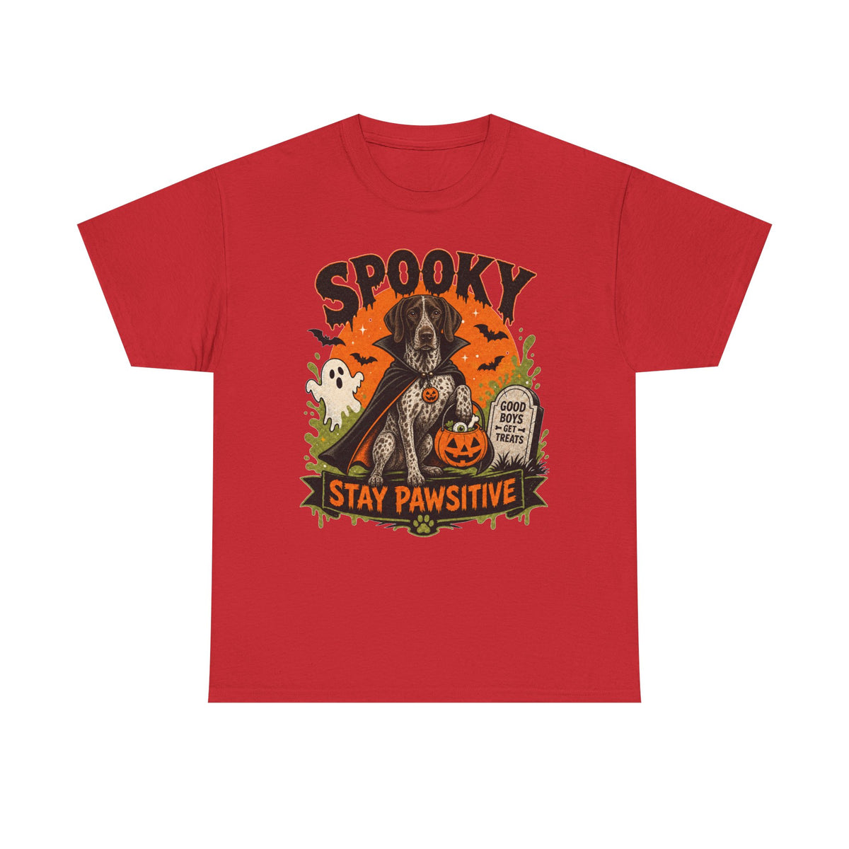 Spooky Stay Pawsitive Unisex T-Shirt