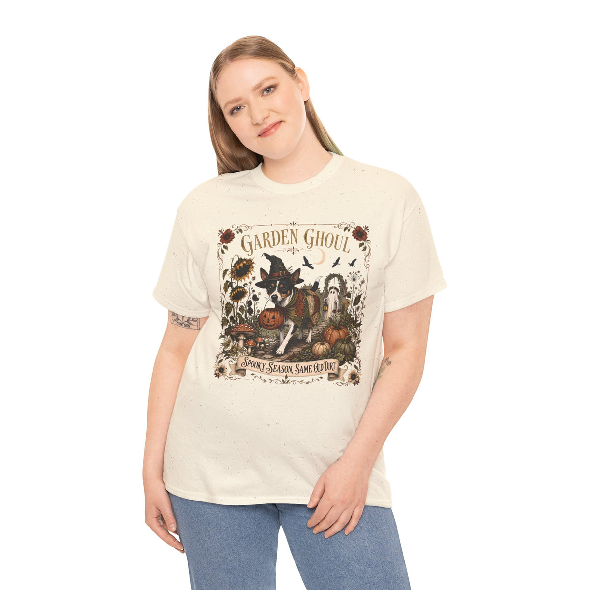 Garden Ghoul Spooky Season Same Old Dirt Unisex T-Shirt Rat Terrier