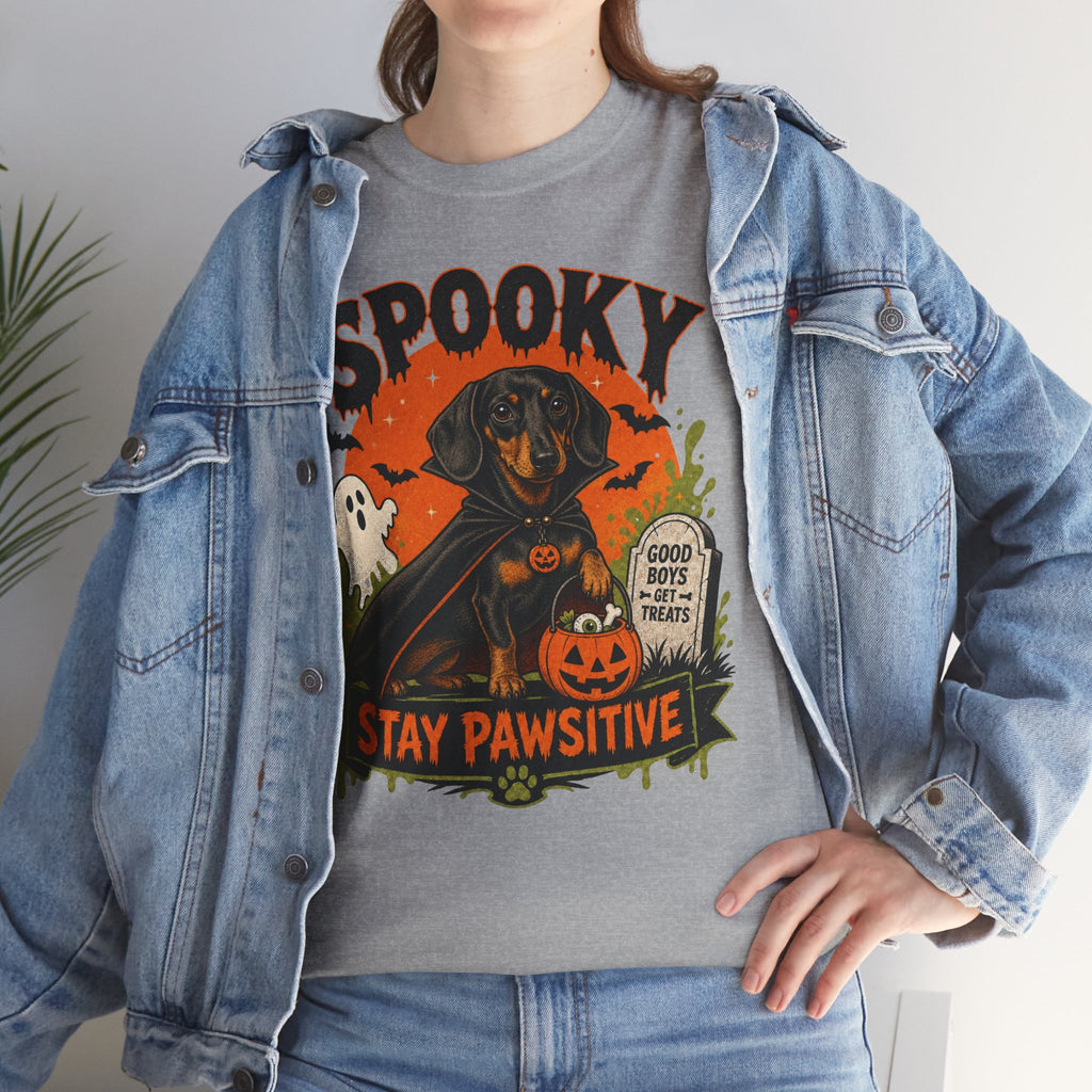Spooky Stay Pawsitive Unisex T-Shirt