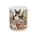 Dog Mom Floral Mug — ‘Gather Grow Love’ Ceramic Coffee Cup (11oz)