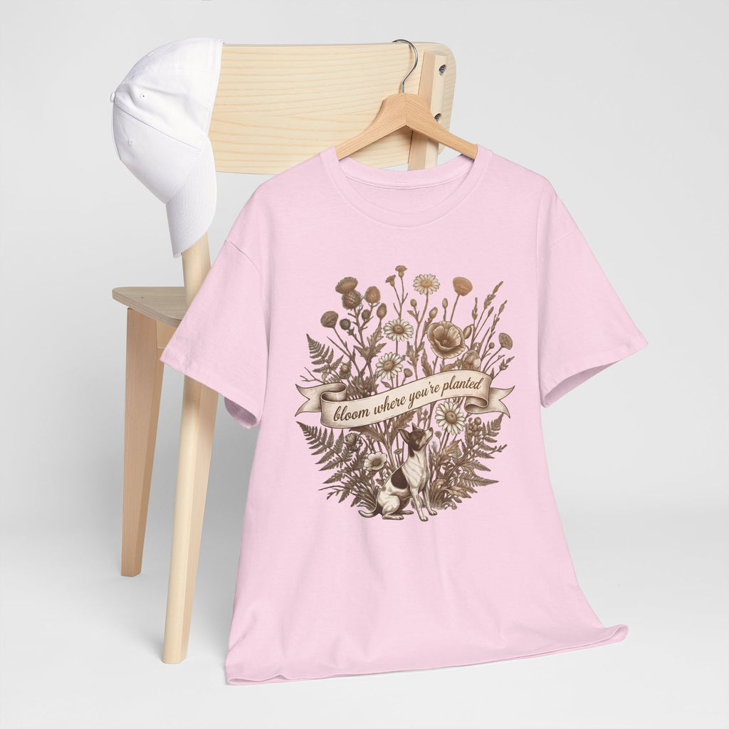 ‘Bloom Where You’re Planted’ Floral T‑Shirt