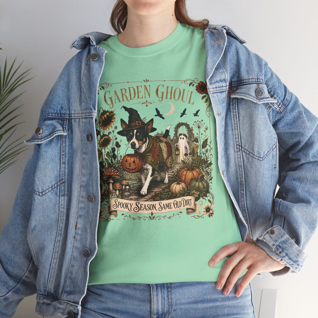 Garden Ghoul Spooky Season Same Old Dirt Unisex T-Shirt Rat Terrier