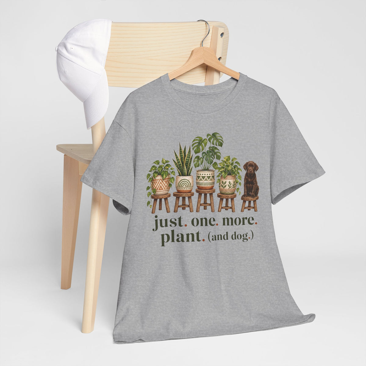 Just. One. More. Plant. (And Dog.) Unisex T-Shirt Chocolate Lab