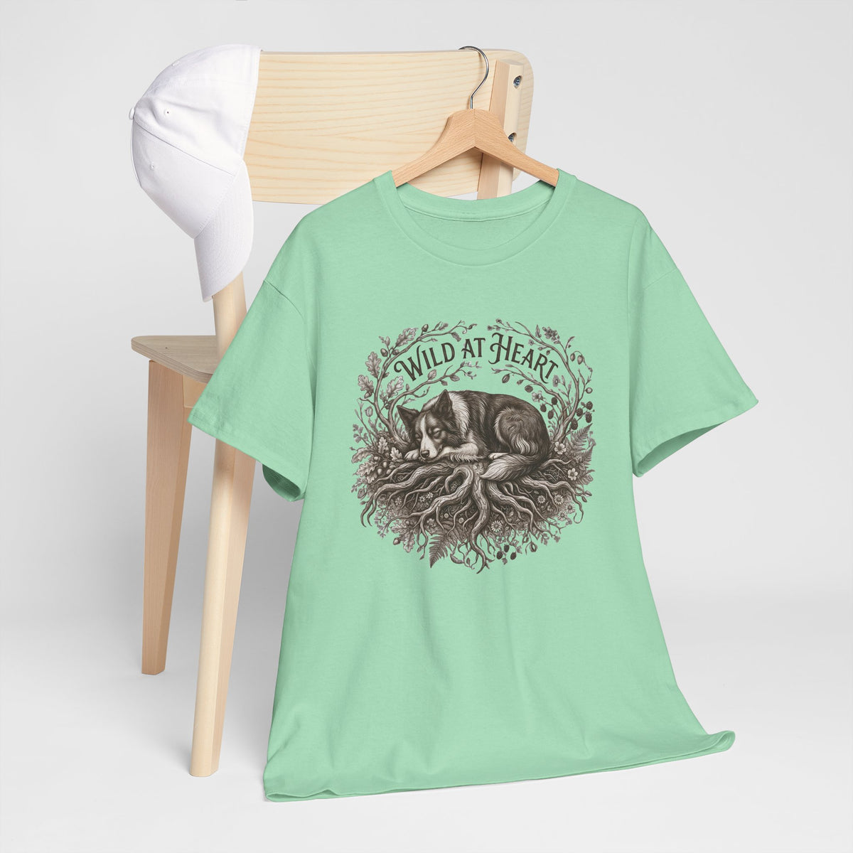 Wild at Heart  T‑Shirt —Border Collie Graphic Tee