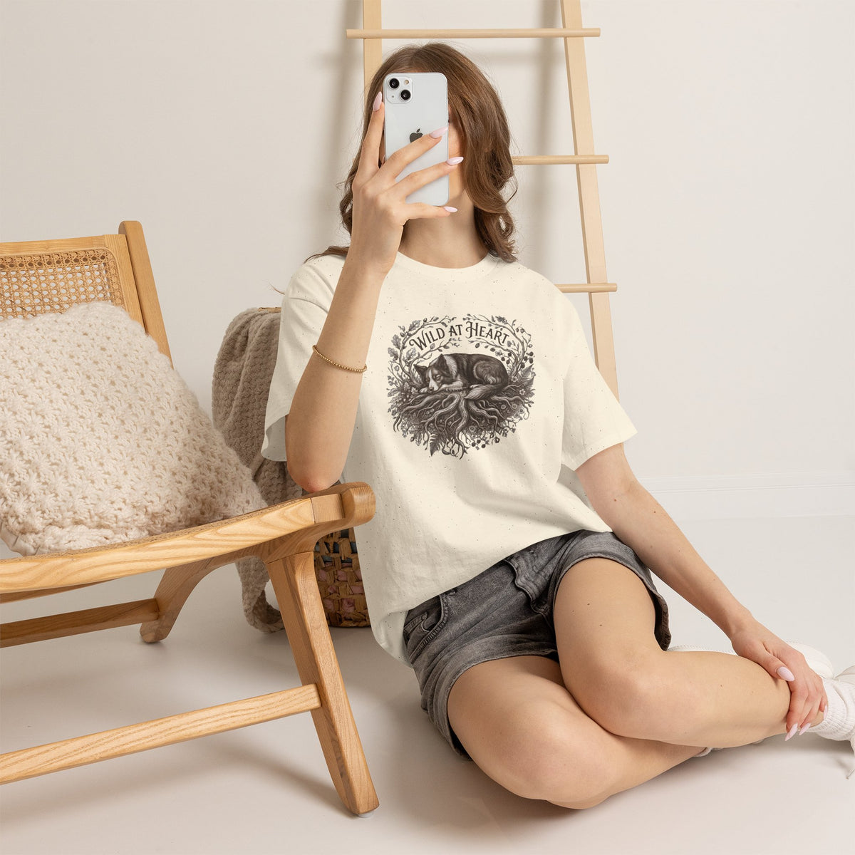Wild at Heart  T‑Shirt —Border Collie Graphic Tee