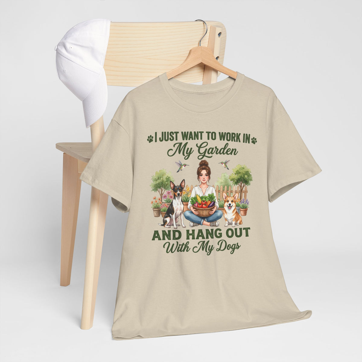 I Just Want to Work in My Garden and Hang Out With My Dogs Unisex T-Shirt