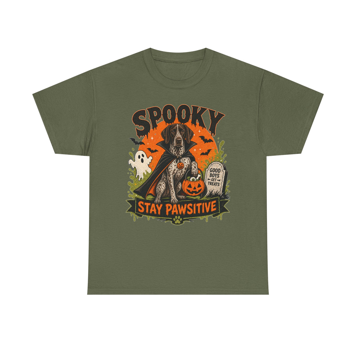 Spooky Stay Pawsitive Unisex T-Shirt