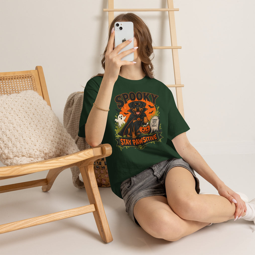 Spooky Stay Pawsitive Unisex T-Shirt