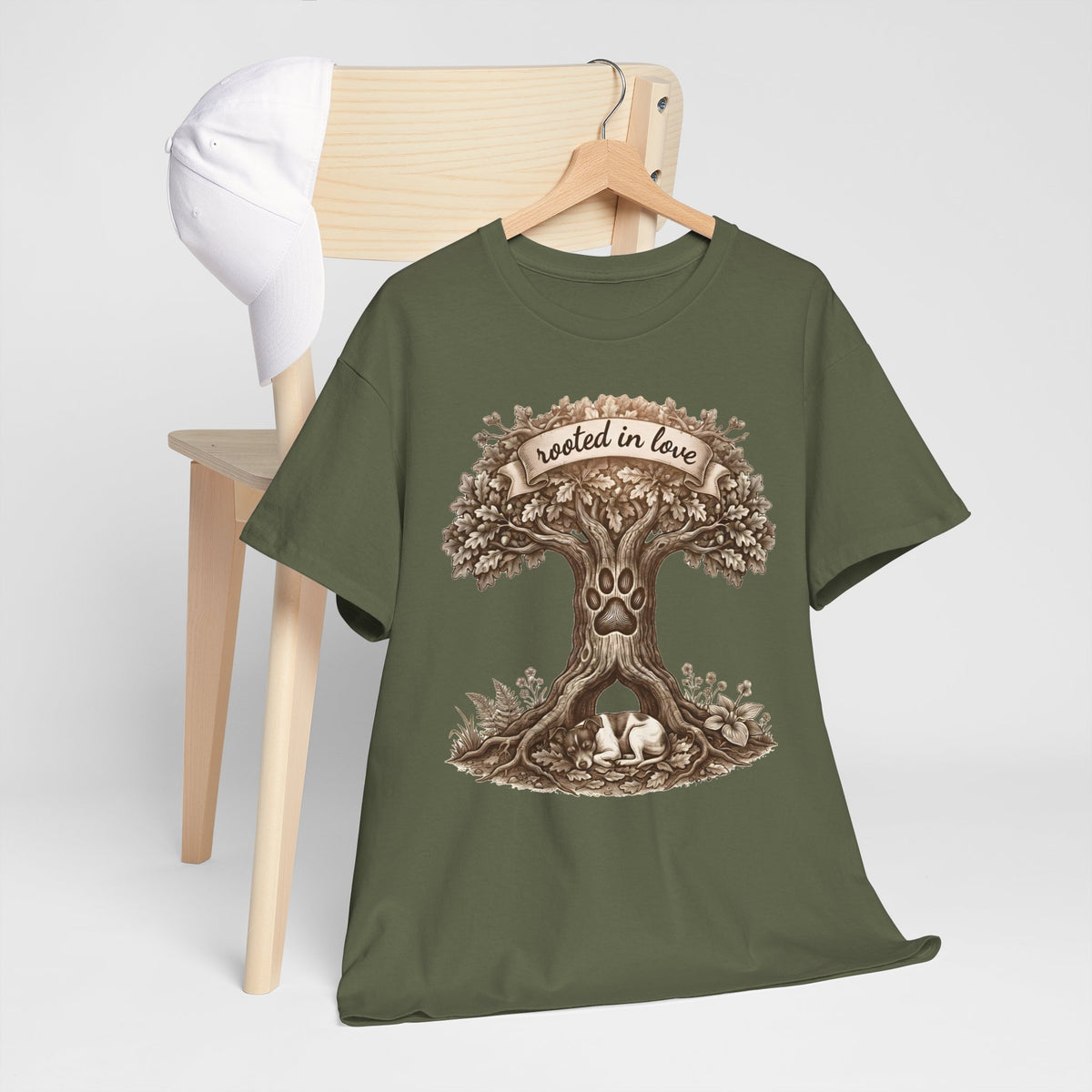 Rooted in Love Tree T-Shirt — Woodland Family & Pet Nature Tee