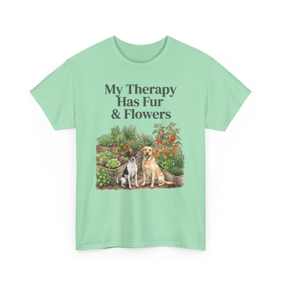 My Therapy Has Fur & Flowers Unisex T-Shirt