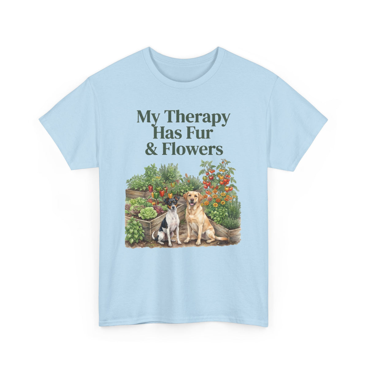 My Therapy Has Fur & Flowers Unisex T-Shirt