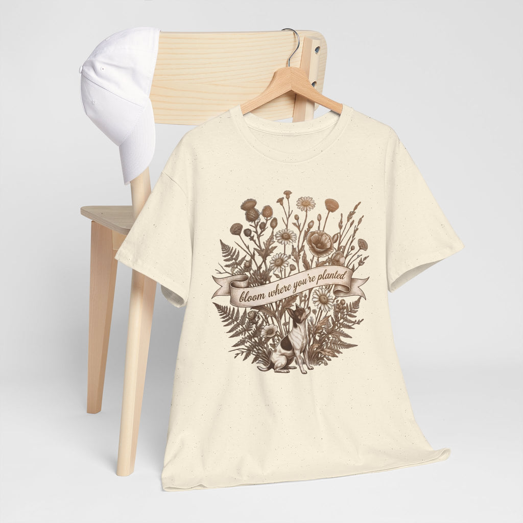 ‘Bloom Where You’re Planted’ Floral T‑Shirt