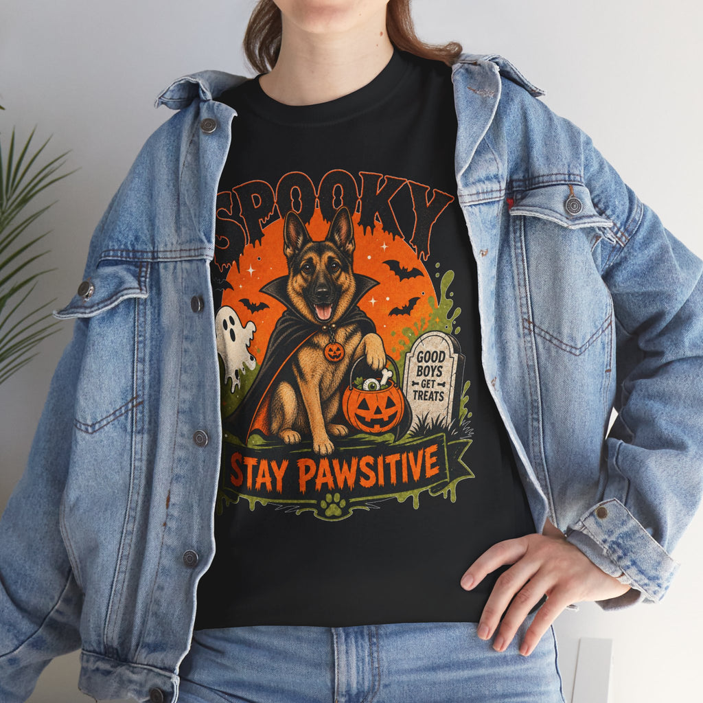 Spooky Stay Pawsitive Unisex T-Shirt