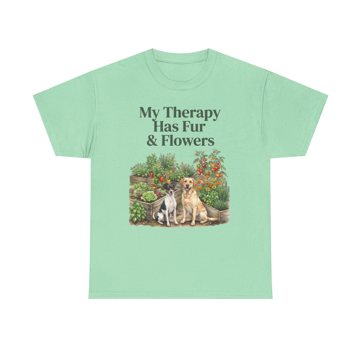 My Therapy Has Fur & Flowers Unisex T-Shirt