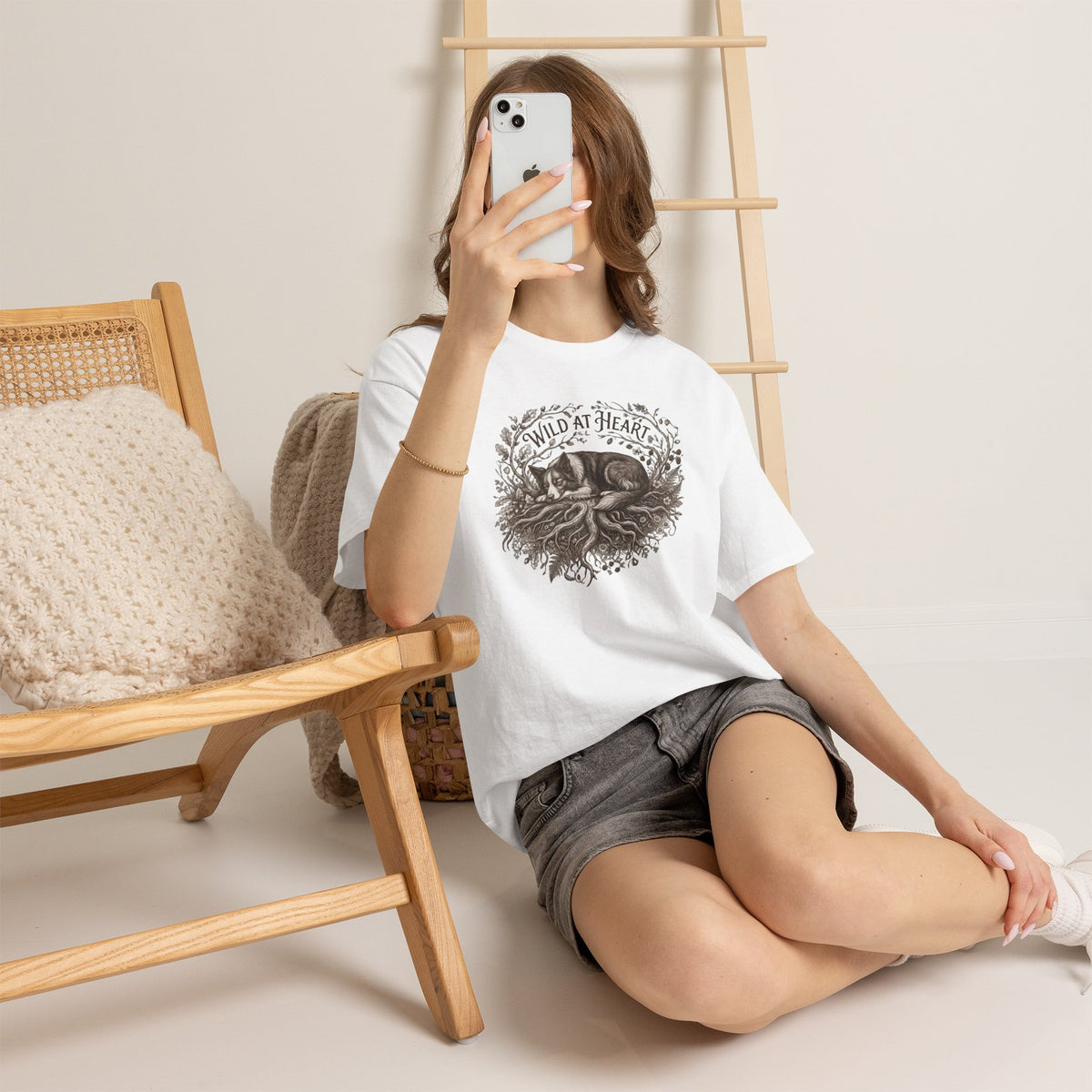 Wild at Heart  T‑Shirt —Border Collie Graphic Tee