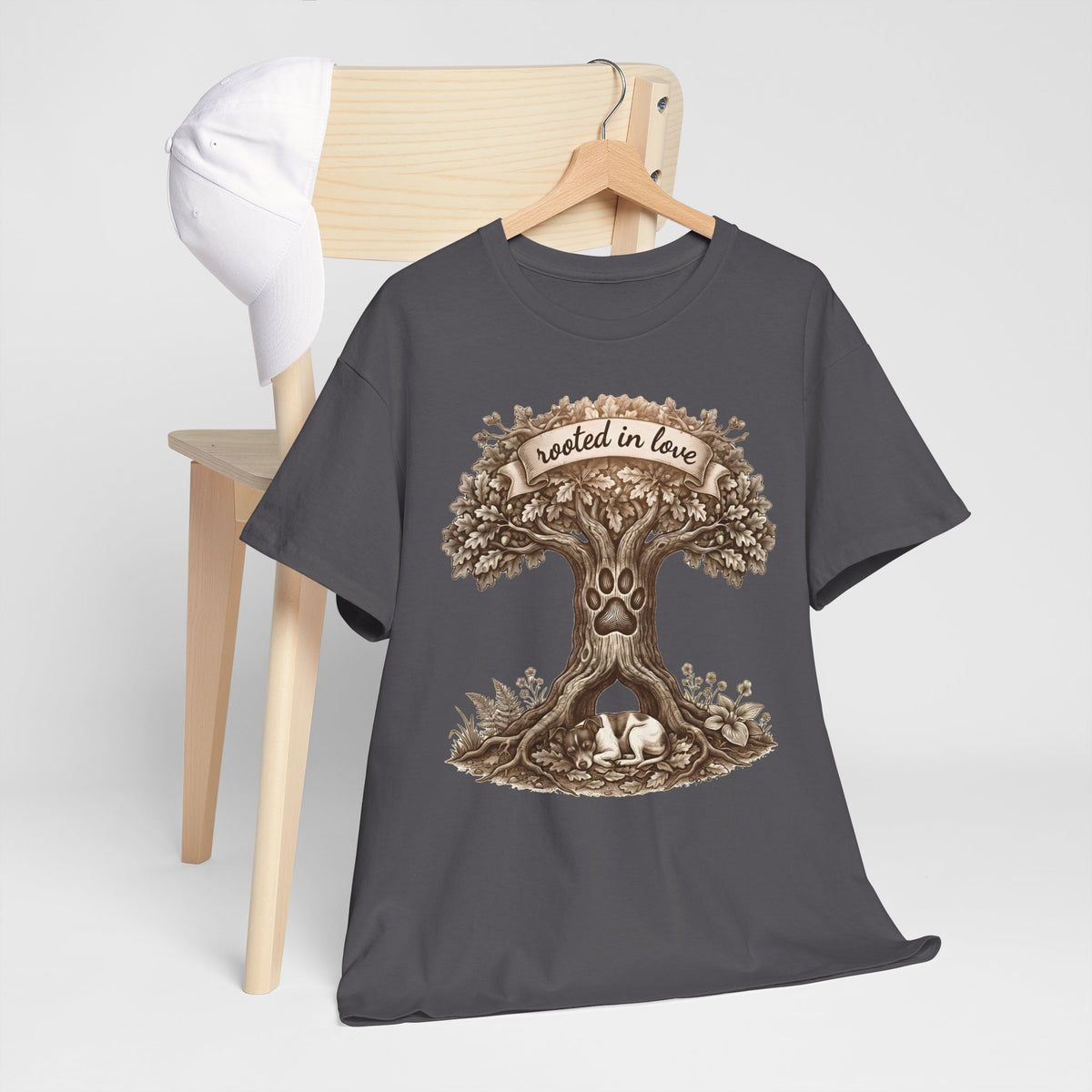 Rooted in Love Tree T-Shirt — Woodland Family & Pet Nature Tee