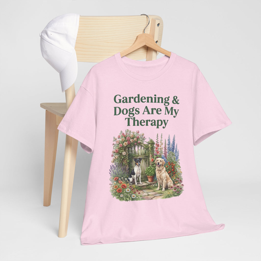 Gardening & Dogs Are My Therapy Unisex T-Shirt