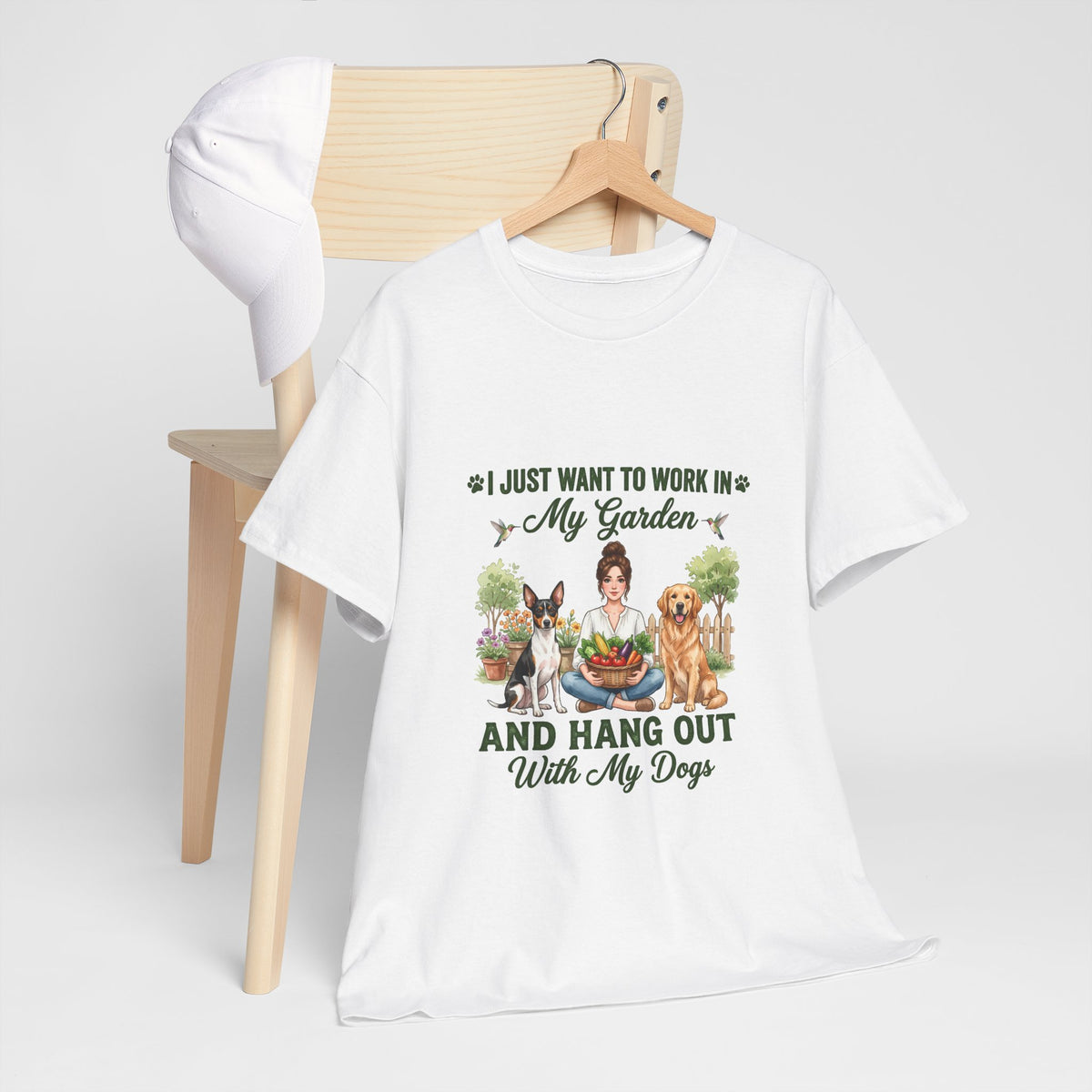 I Just Want To Work In My Garden And Hang Out With My Dogs Unisex T-Shirt