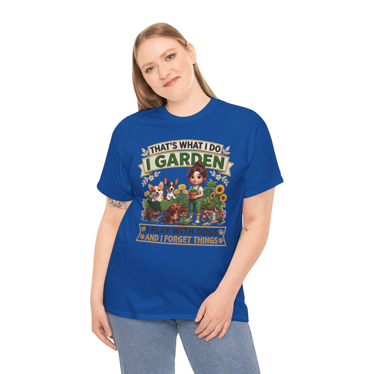That's What I Do I Garden I Play With Dogs And I Forget Things Unisex T-Shirt