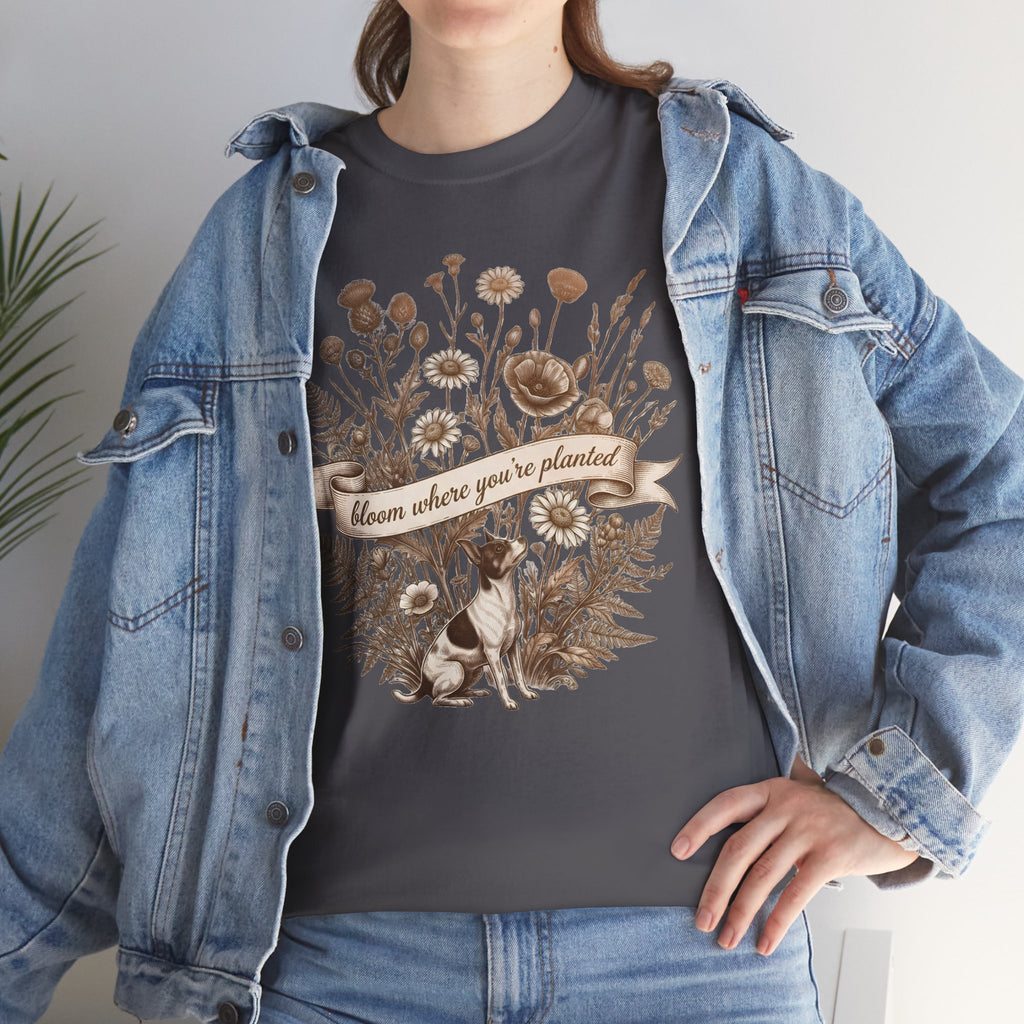 ‘Bloom Where You’re Planted’ Floral T‑Shirt