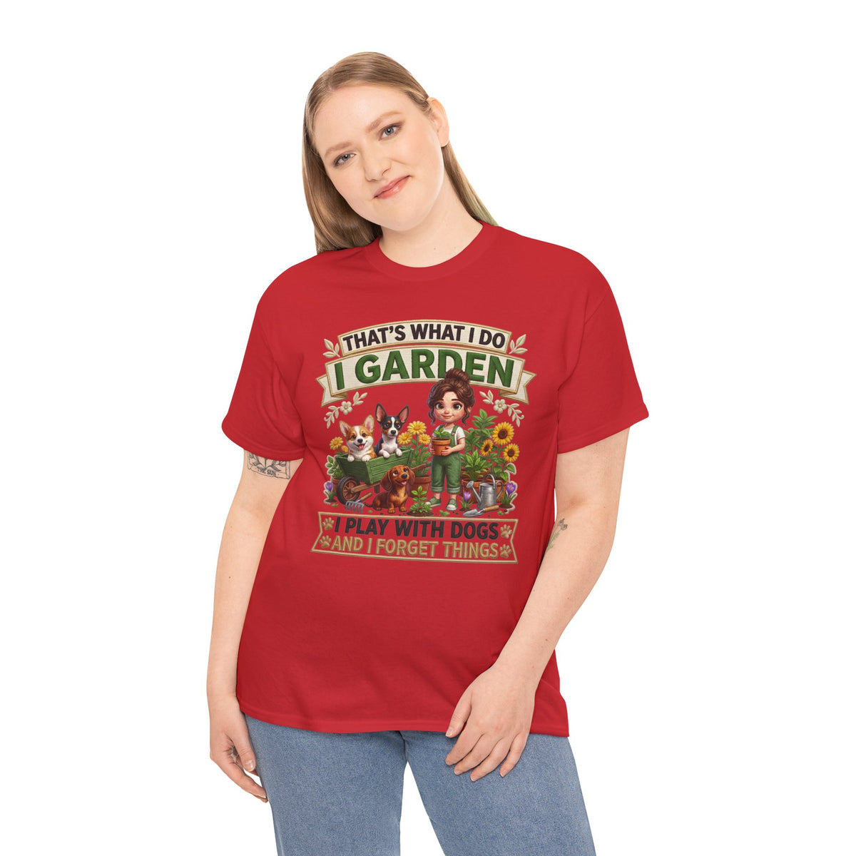 That's What I Do I Garden I Play With Dogs And I Forget Things Unisex T-Shirt
