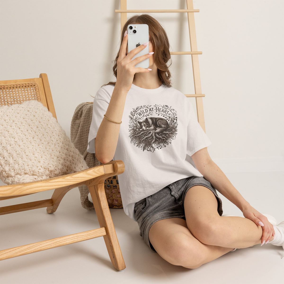 Wild at Heart  T‑Shirt —Border Collie Graphic Tee