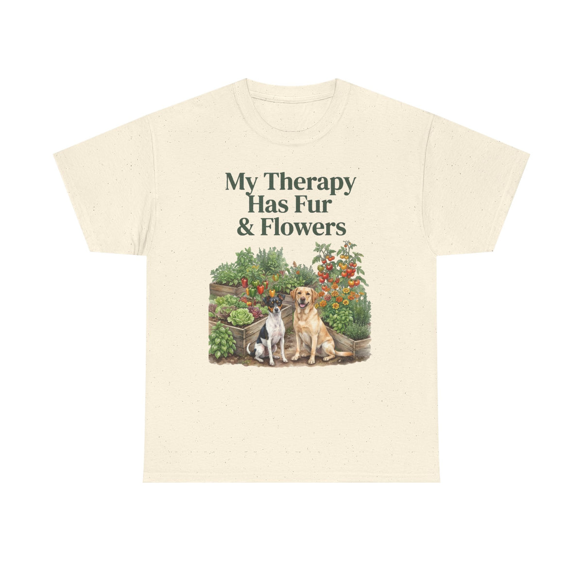 My Therapy Has Fur & Flowers Unisex T-Shirt