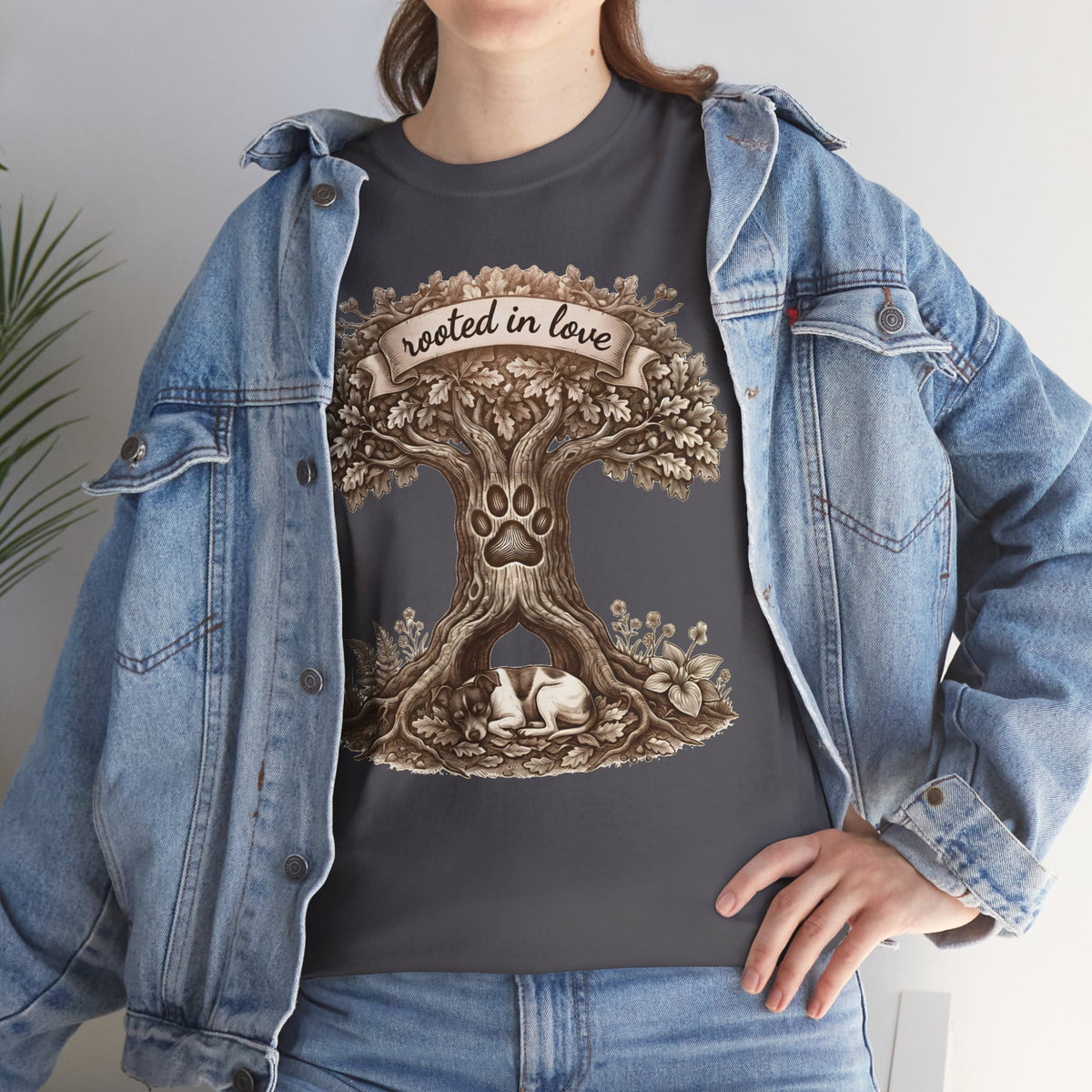 Rooted in Love Tree T-Shirt — Woodland Family & Pet Nature Tee