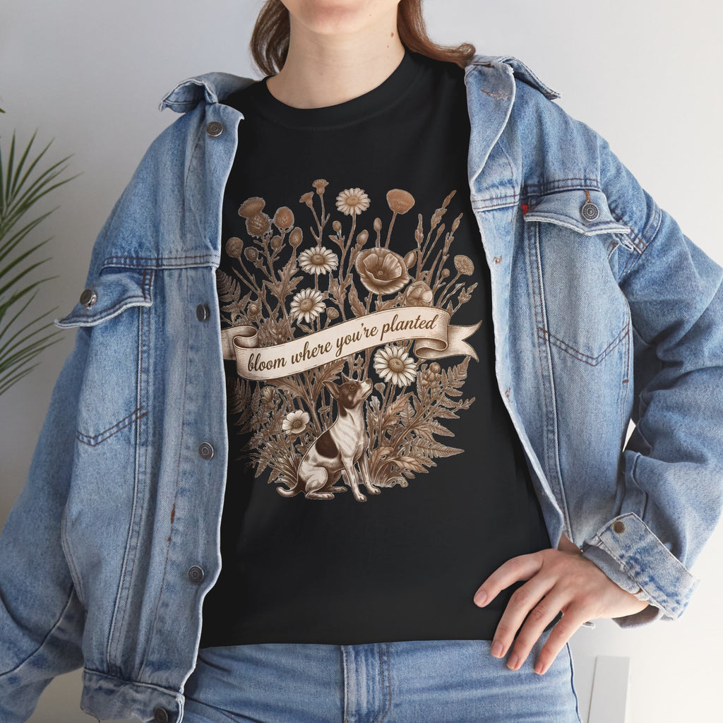 ‘Bloom Where You’re Planted’ Floral T‑Shirt