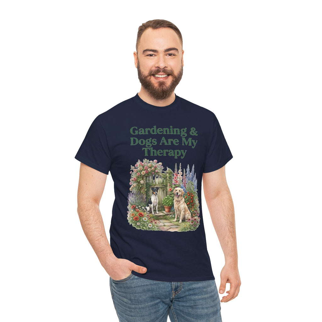 Gardening & Dogs Are My Therapy Unisex T-Shirt