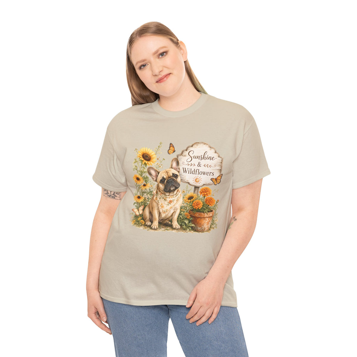 Sunshine & Wildflowers French Bulldog T-Shirt