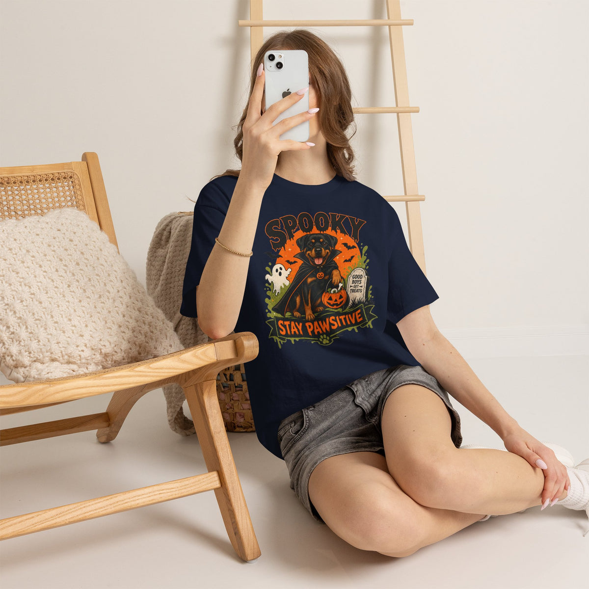 Spooky Stay Pawsitive Unisex T-Shirt