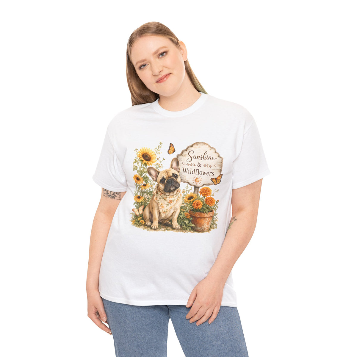 Sunshine & Wildflowers French Bulldog T-Shirt
