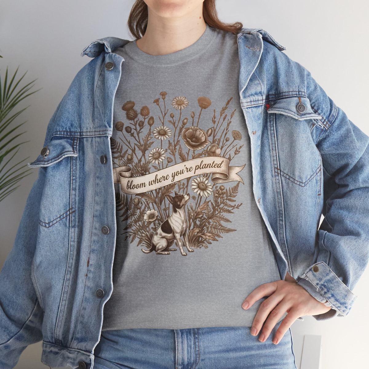 ‘Bloom Where You’re Planted’ Floral T‑Shirt