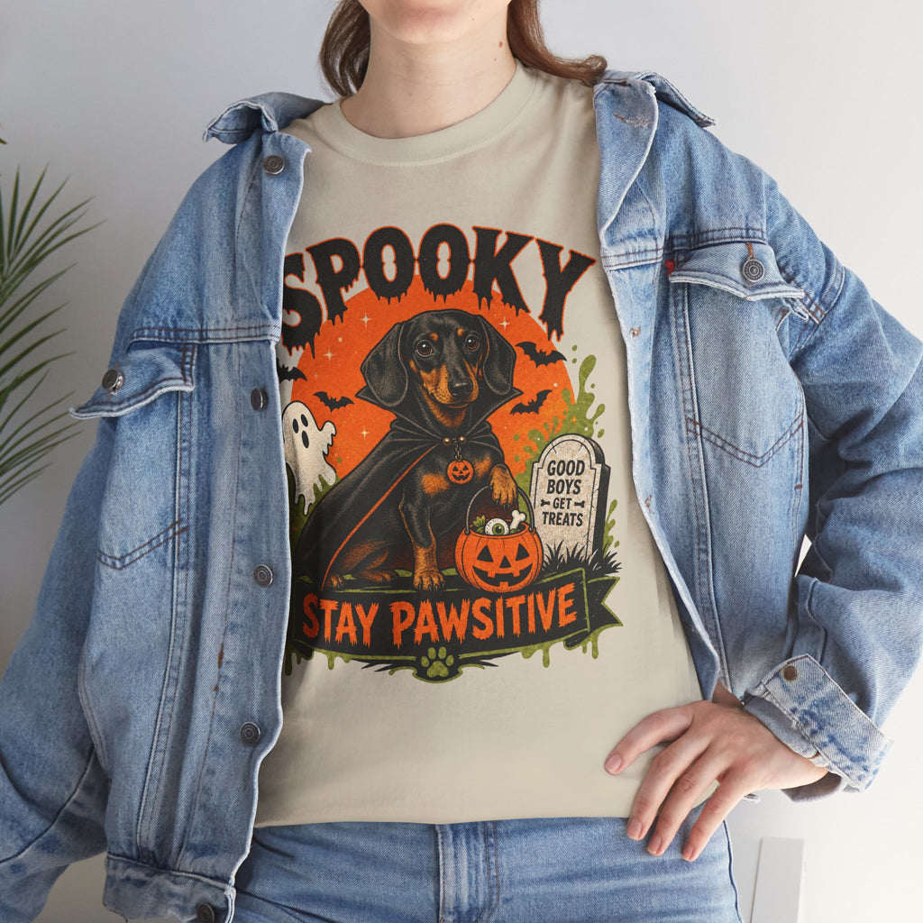 Spooky Stay Pawsitive Unisex T-Shirt
