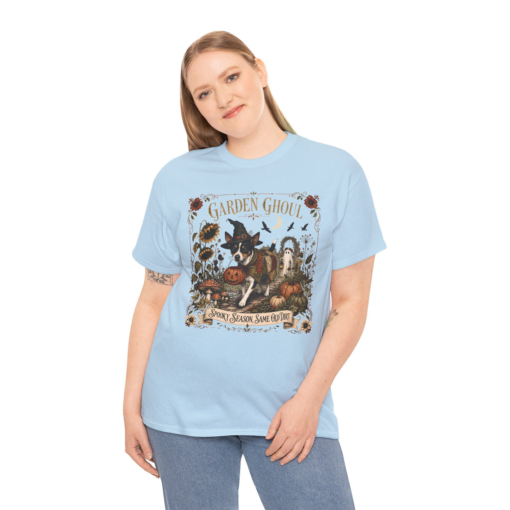 Garden Ghoul Spooky Season Same Old Dirt Unisex T-Shirt Rat Terrier