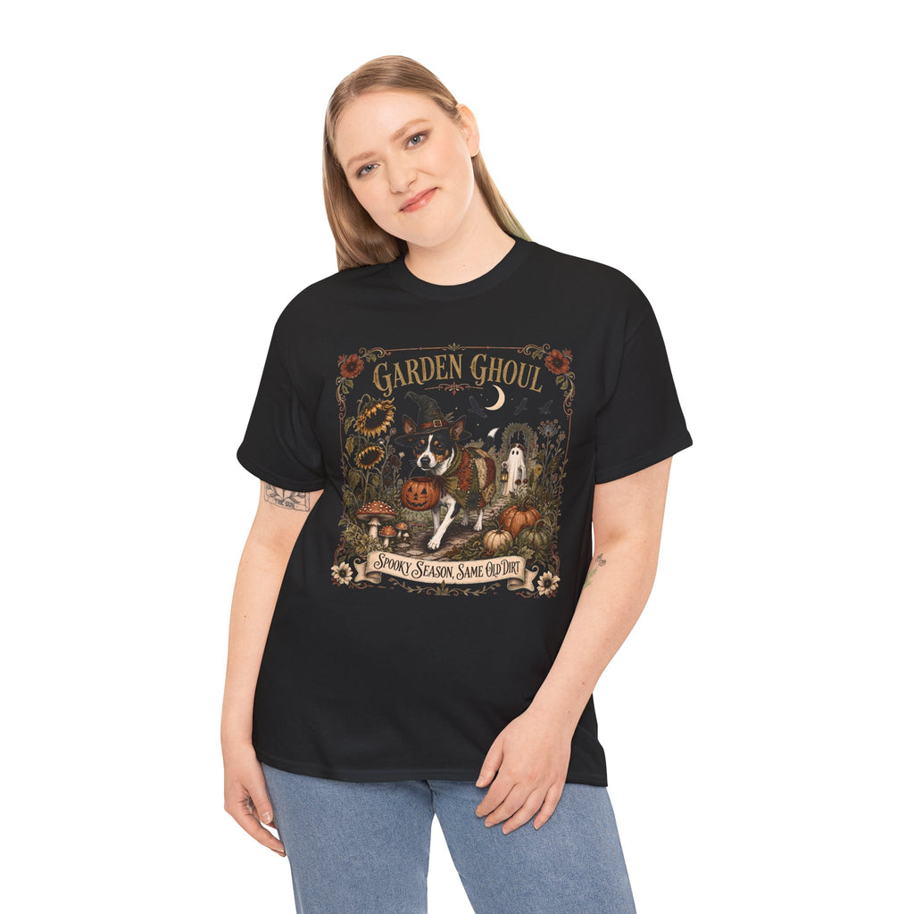 Garden Ghoul Spooky Season Same Old Dirt Unisex T-Shirt Rat Terrier