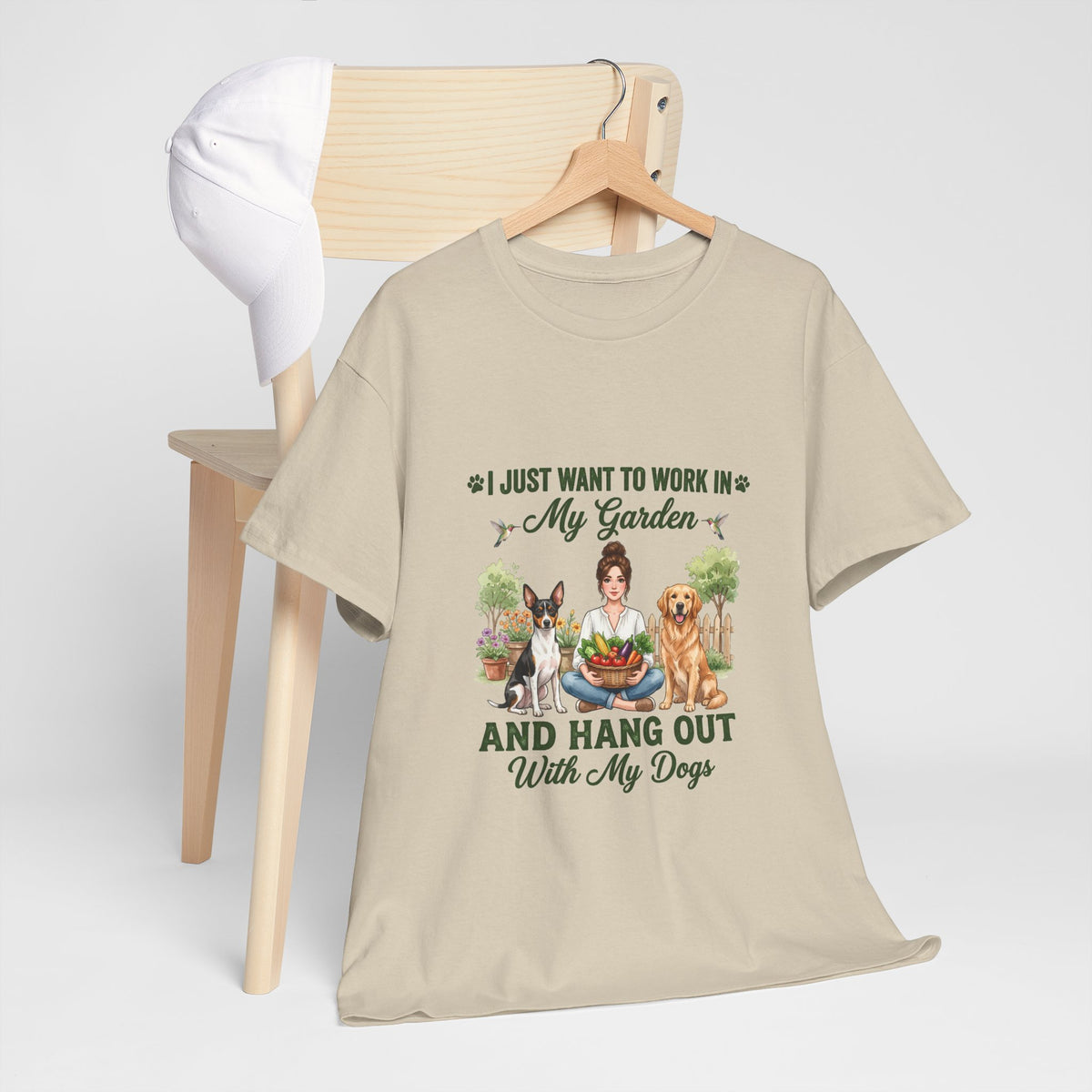 I Just Want To Work In My Garden And Hang Out With My Dogs Unisex T-Shirt