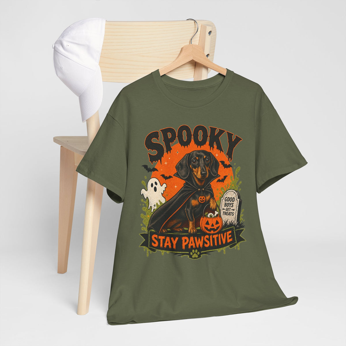 Spooky Stay Pawsitive Unisex T-Shirt