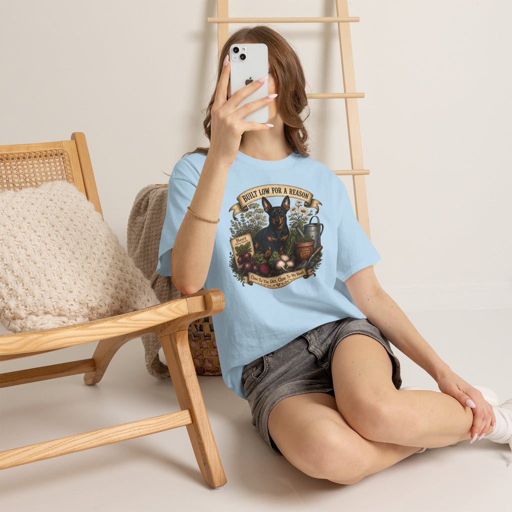 Built Low For A Reason Dachshund T-Shirt - Gardening & Dog Lover Tee